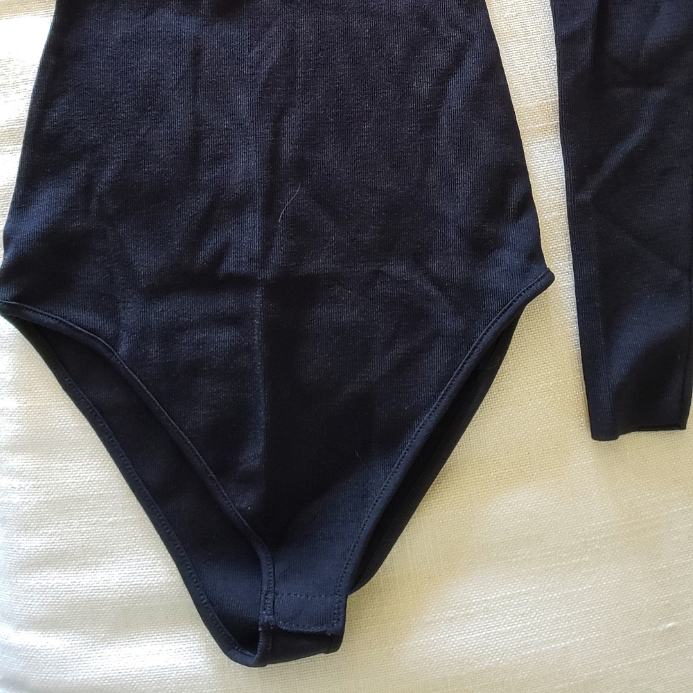 ZARA Asymmetric Knit Bodysuit Sz S - Picture 8 of 10